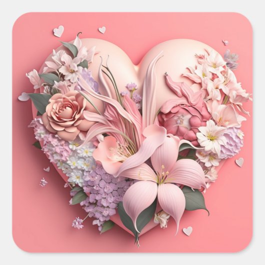 Stickers floraux rose Fête des Mères (Devant)