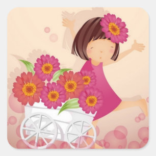 Stickers Flower Girl