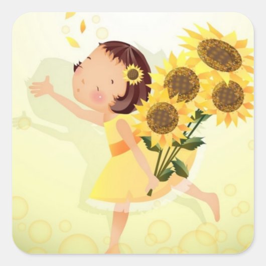 Stickers Flower Girl (Devant)