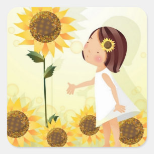 Stickers Flower Girl