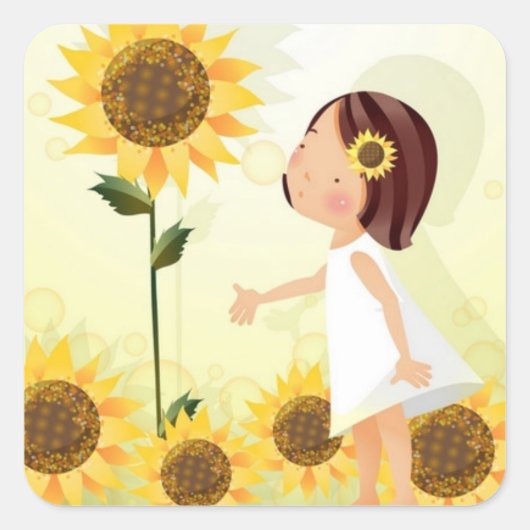 Stickers Flower Girl (Devant)