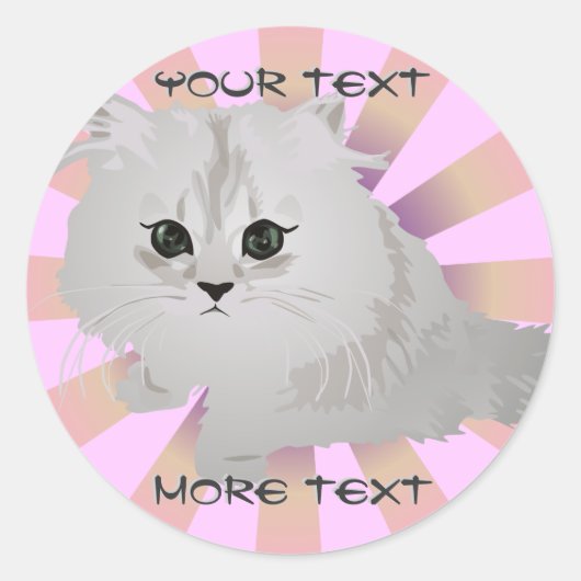 Stickers Fluffy Kitten (Devant)
