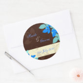 Stickers - Flurry floral - Brown et bleu (Enveloppe)