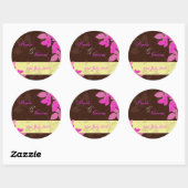 Stickers - Flurry floral - Brown et rose (Feuille)