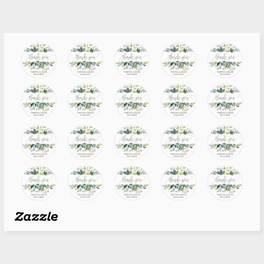 Stickers Foliage Merci de mariage Favoriser (Feuille)