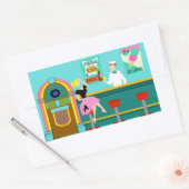 Stickers Fontaine Soda rétro (Enveloppe)