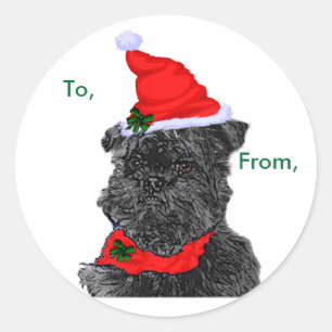 Stickers Forfait de Noël Affenpinscher