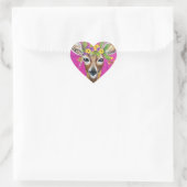 Stickers forme coeur cerf (Sac)