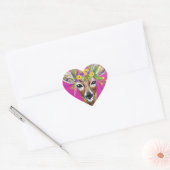 Stickers forme coeur cerf (Enveloppe)