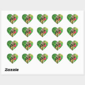 Stickers forme coeur chaton (Feuille)