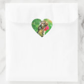 Stickers forme coeur chaton (Sac)