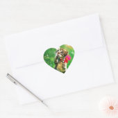 Stickers forme coeur chaton (Enveloppe)