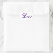 Stickers forme coeur d'amour pour Mariage violet (Sac)