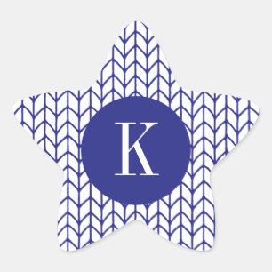 Stickers forme étoile de KNIT LIGNE BLEUE + Initia