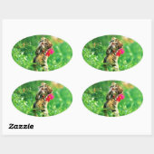 Stickers forme ovale Kitten (Feuille)