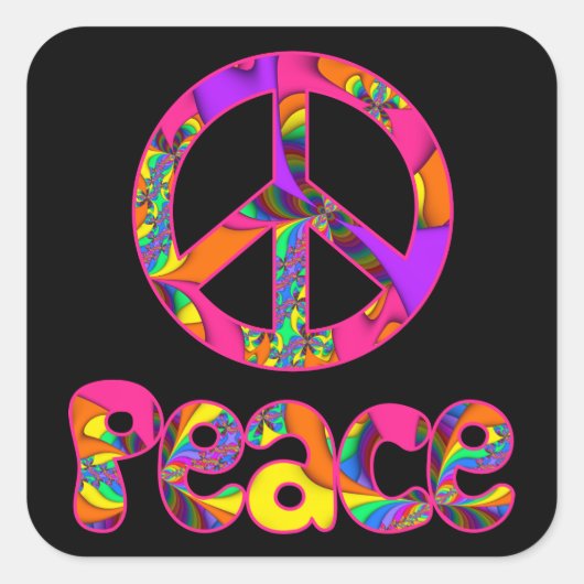 Stickers Fractal Peace Me Bright (Devant)
