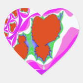 Stickers Fractants du coeur saignant (Devant)
