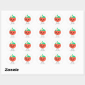 Stickers Fraise Kawaii sur mesure (Feuille)