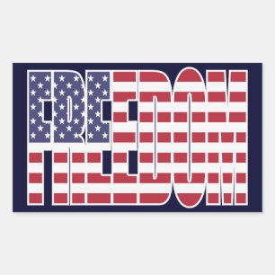 Stickers Freedom Flag (feuille de 4)