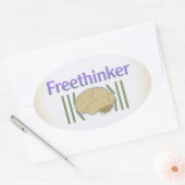 Stickers Freethinker (avec le cerveau cassé libre) (Enveloppe)