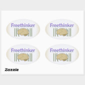 Stickers Freethinker (avec le cerveau cassé libre) (Feuille)