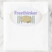 Stickers Freethinker (avec le cerveau cassé libre) (Sac)