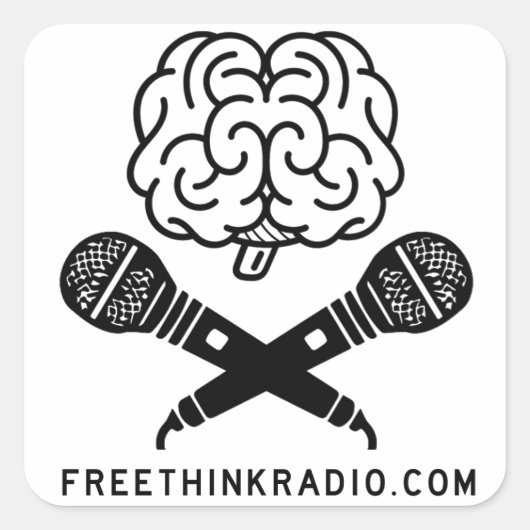 Stickers FreeThinkRadio Brainbones (Devant)