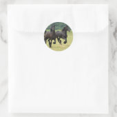 Stickers Friesian Horses Galloping (Sac)