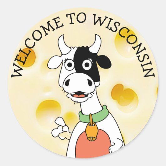 Stickers Fromage et Vache Suisse Wisconsin (Devant)