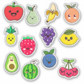 Stickers Fruit Cute Kawaii (Devant)