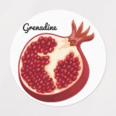 Stickers Fruit mignonne Dessins amusants Étiquette (Design 1)