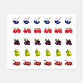 Stickers Fruit mignonne Dessins amusants Étiquette