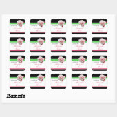 Stickers Fuchsia Flower Pink & Green Wedding (Feuille)