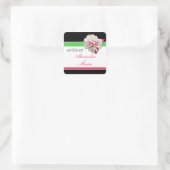 Stickers Fuchsia Flower Pink & Green Wedding (Sac)