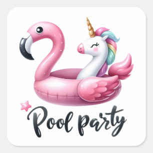 Stickers Fun Summer Pool Party