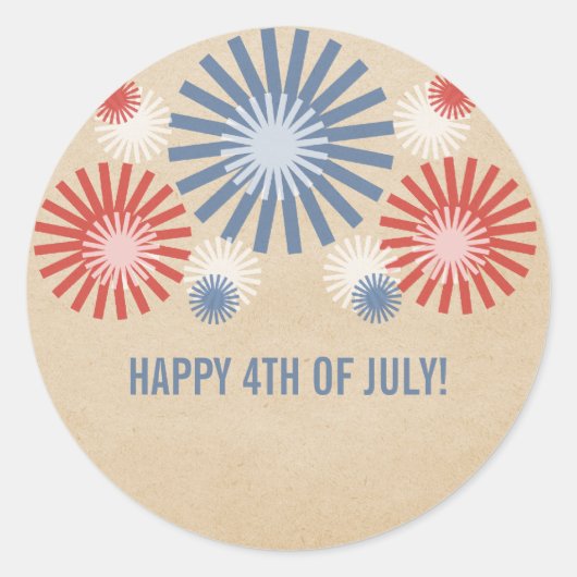 Stickers Funky 4 juillet Fireworks (Devant)