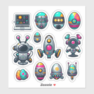 Stickers Futuriste OEuf de Pâques