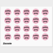Stickers Gabby Gang en texte noir (Feuille)