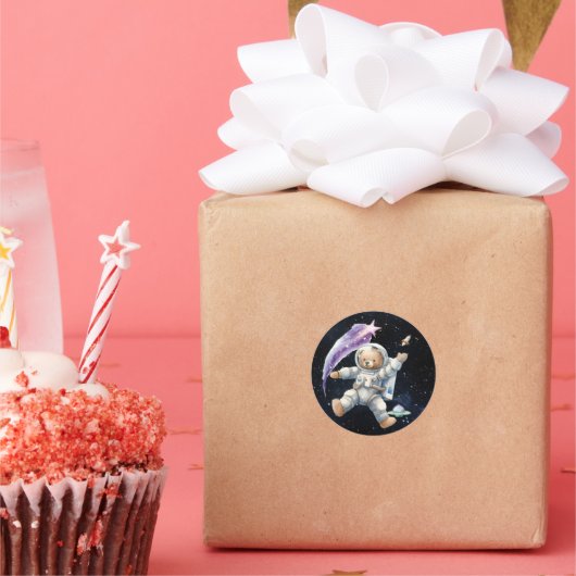 Stickers Galaxy de l'astronaute de l'ours en pelag (Fête)