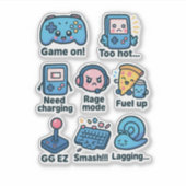 Stickers Gamer Pack Custom-Cut Vinyl Stickers (Devant)