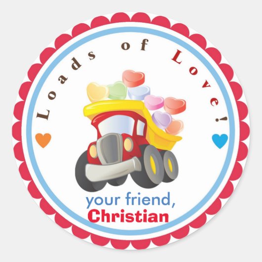 Stickers Garçon Saint Valentin - Enfants Saint Val (Devant)