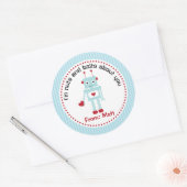 Stickers Garçon Valentine (Robot avec Coeurs) (Enveloppe)