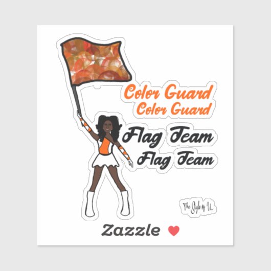 Stickers garde-couleur de drapeau ( Blanc orange ) (Feuille)