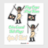 Stickers Garde couleur drapeau (Beige de chaux) (Feuille)