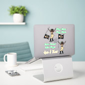 Stickers Garde couleur drapeau (Beige de chaux) (Ordinateur portable sur le bureau)