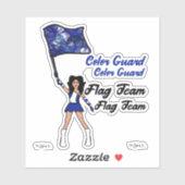 Stickers garde couleur drapeau ( Blanc bleu ) (Feuille)