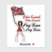 Stickers garde couleur drapeau (Blanc rouge) (Feuille)