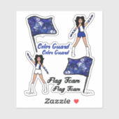 Stickers garde-couleur du drapeau ( Blanc bleu 2) (Feuille)