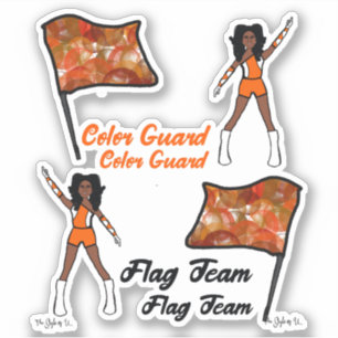 Stickers garde-couleur du drapeau ( Blanc orange 3