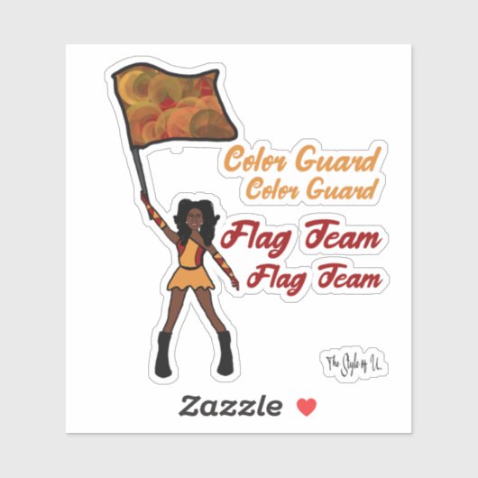 Stickers garde-couleur (or rouge) (Feuille)